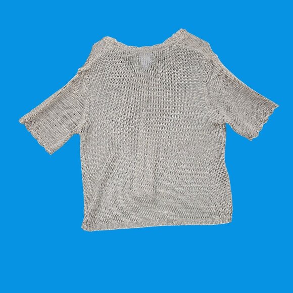 Sag Harbor Womens Extra Large Beige Knit Cardigan Sweater 100% Polyester - Picture 2 of 6